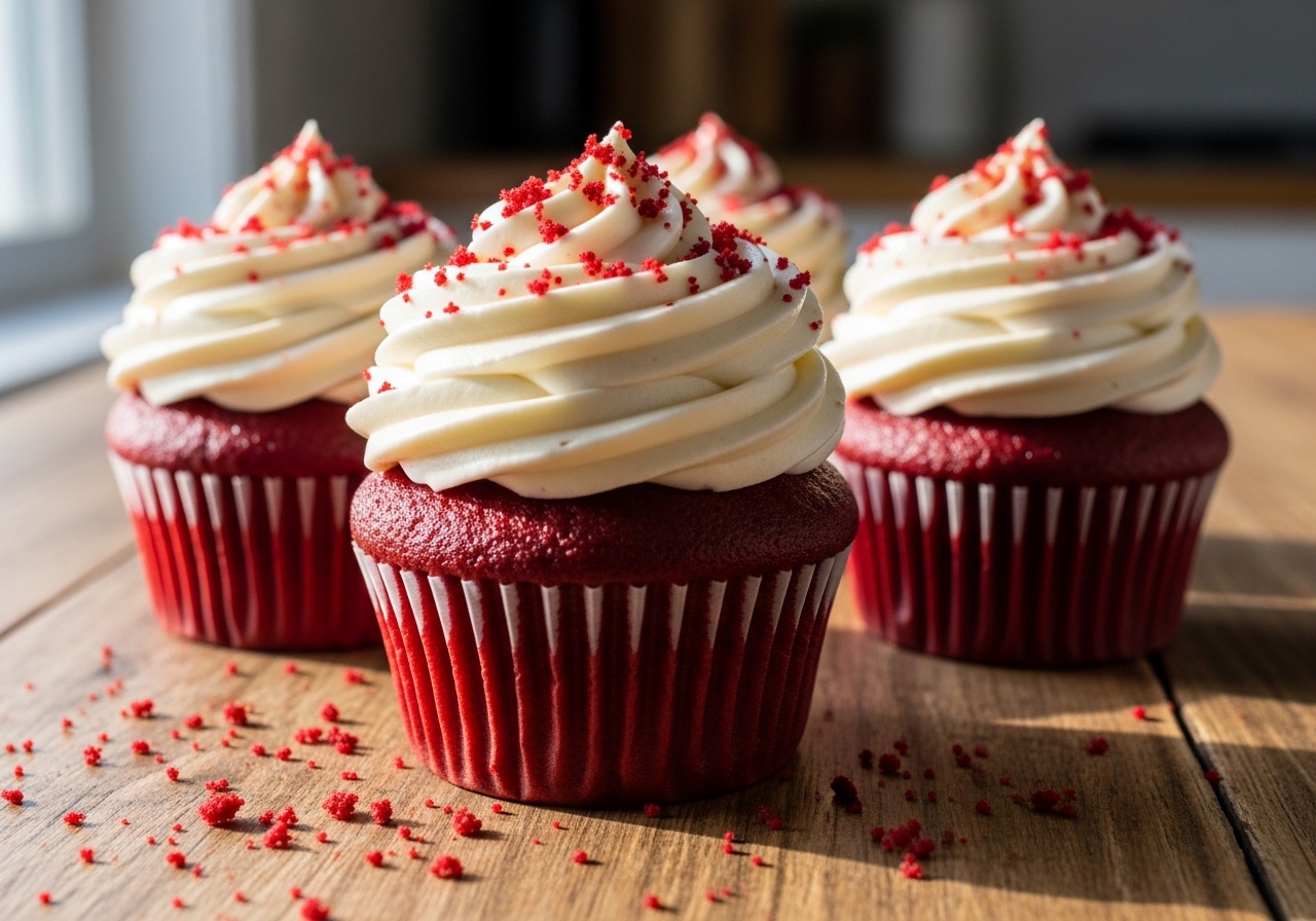 The Perfect Red Velvet Cupcakes: Moist, Vibrant, and Utterly Decadent